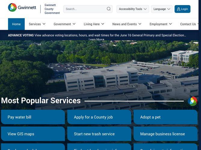 The website screenshot for http://gwinnettcounty.com