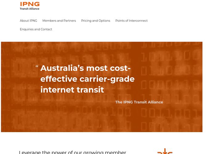 The website screenshot for https://www.ipng.com.au