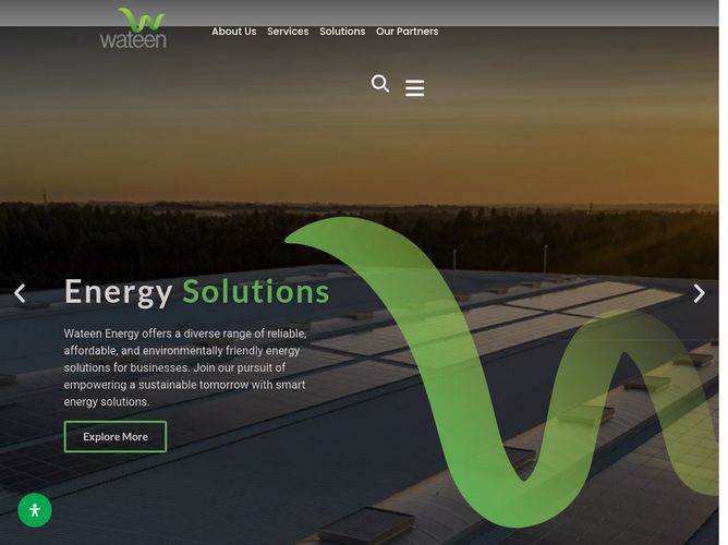 The website screenshot for http://www.wateen.com
