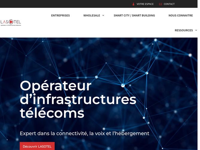 The website screenshot for http://www.lasotel.fr