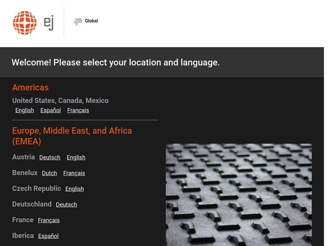 The website screenshot for http://ejco.com