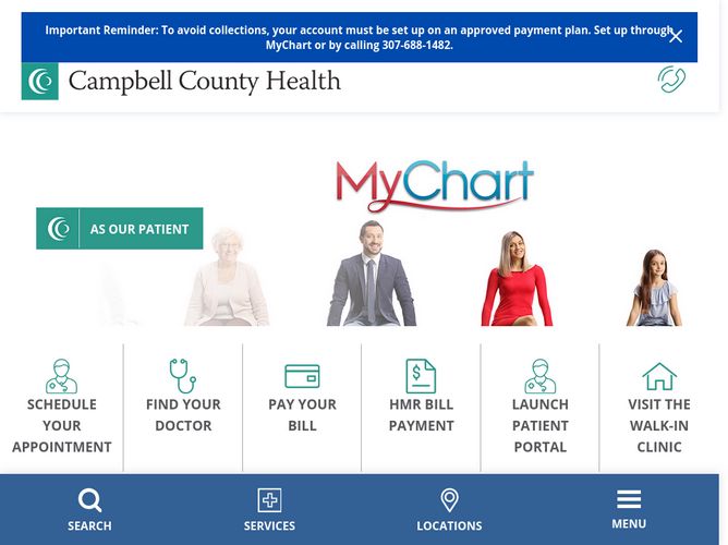 The website screenshot for http://www.cchwyo.org