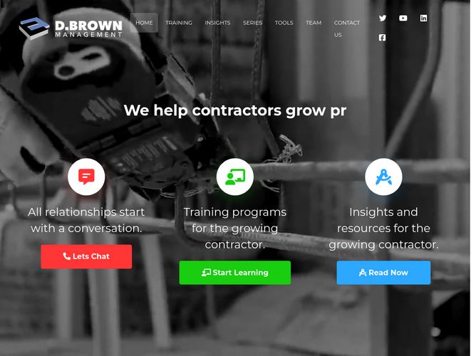 The website screenshot for https://www.dbmteam.com/