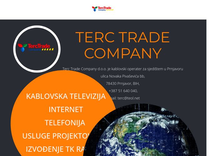 The website screenshot for https://www.terctv.com/