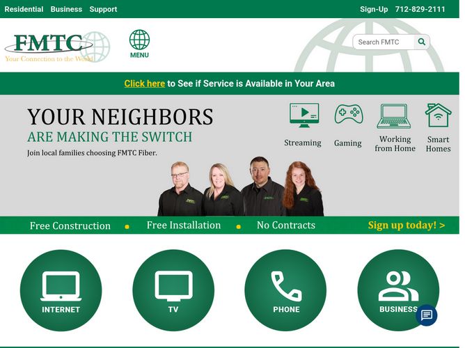 The website screenshot for http://fmtcnet.com