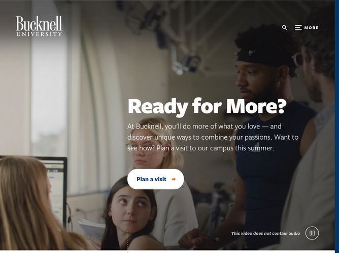 The website screenshot for http://bucknell.edu