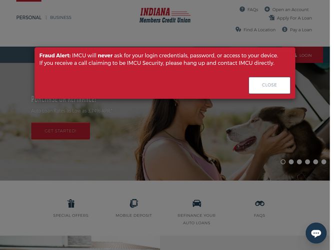The website screenshot for http://imcu.com