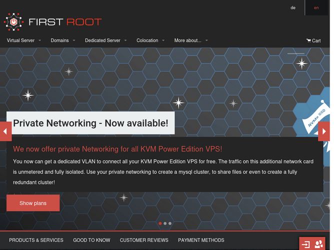 The website screenshot for https://www.first-root.com