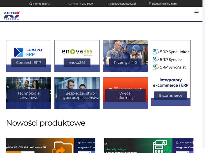 The website screenshot for https://zetorzeszow.pl/