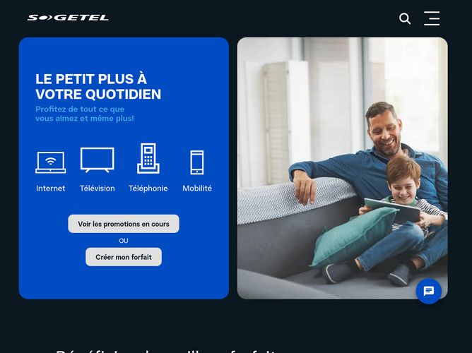 The website screenshot for http://www.sogetel.com