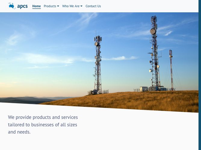 The website screenshot for http://www.apcs.com.au