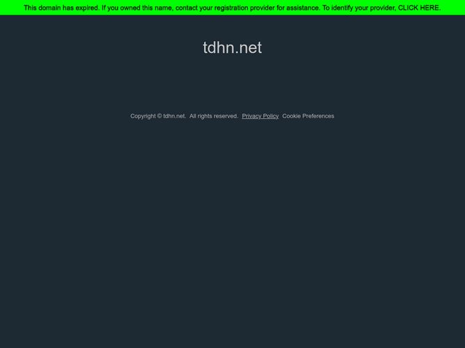 The website screenshot for http://www.tdhn.net