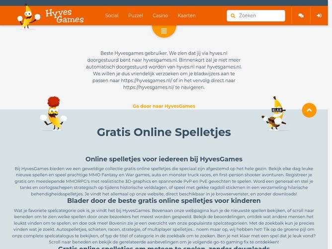 The website screenshot for http://www.hyves.nl