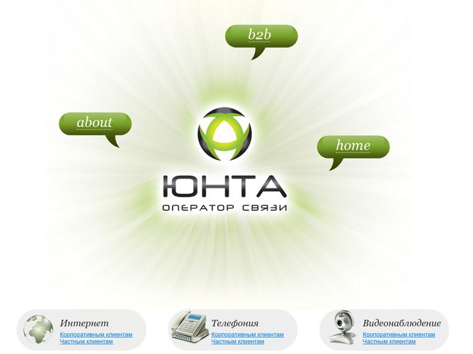 The website screenshot for http://www.yunta.ru