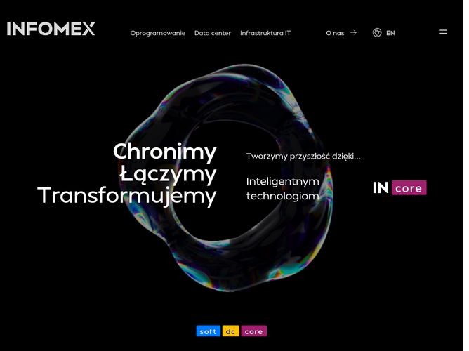 The website screenshot for https://www.infomex.pl