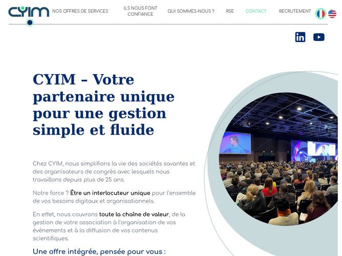 The website screenshot for https://www.cyim.com
