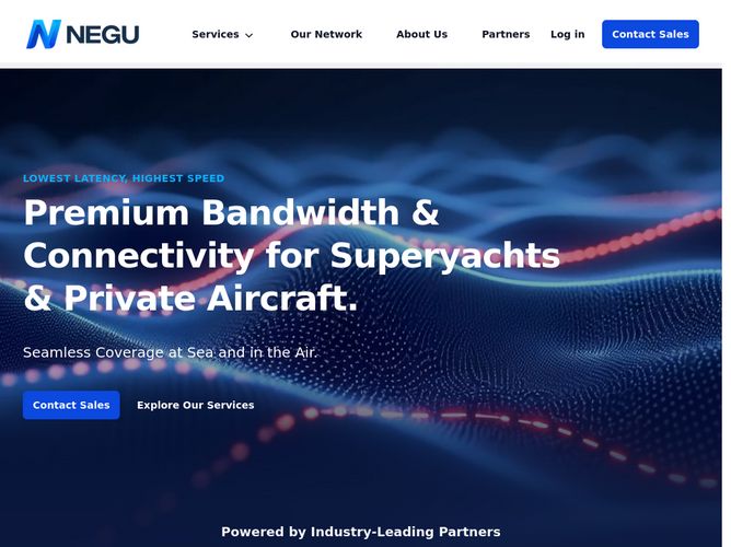 The website screenshot for https://www.negu.com