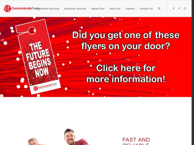 The website screenshot for http://communicatefreely.ca