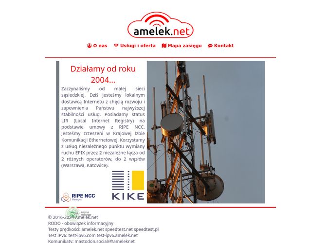 The website screenshot for http://www.amelek.net/