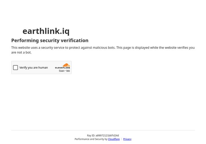 The website screenshot for https://earthlink.iq/