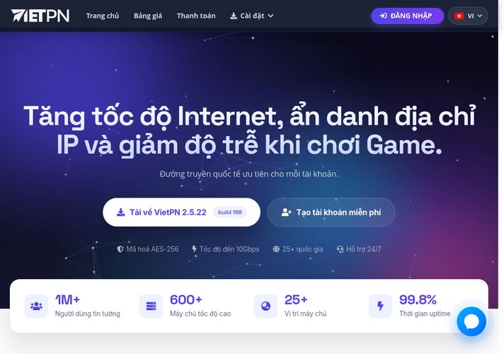 The website screenshot for https://vietpn.com
