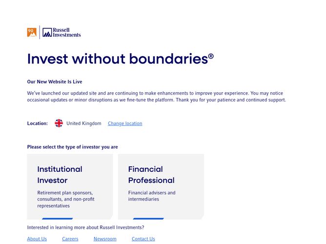The website screenshot for http://russellinvestments.com