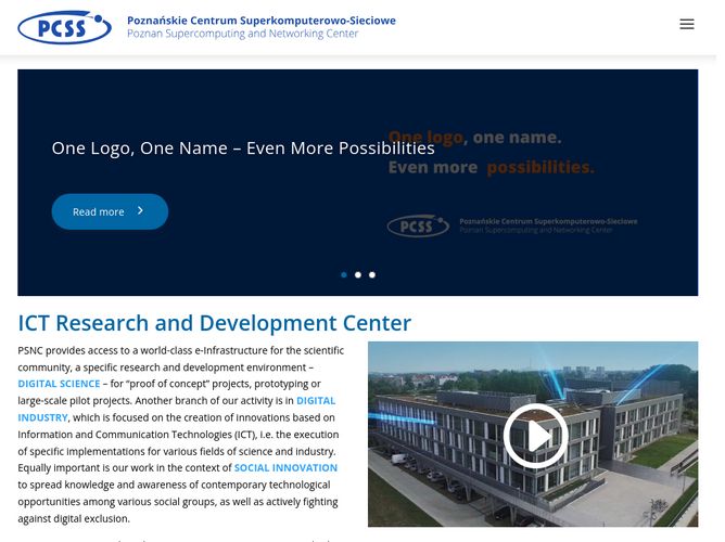 The website screenshot for http://www.psnc.pl/