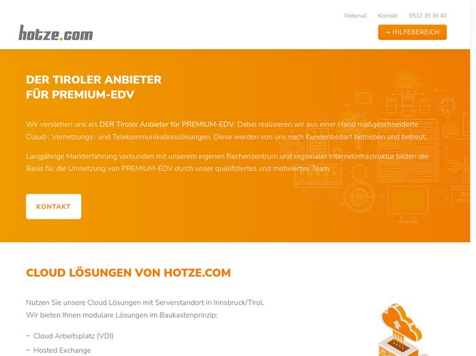 The website screenshot for http://www.hotze.com/