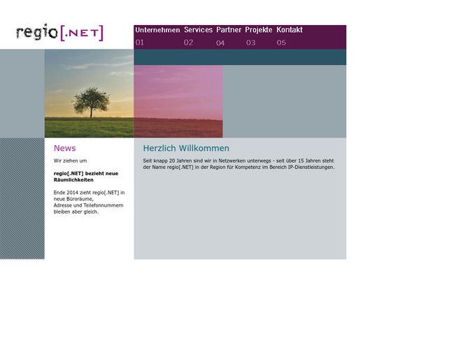 The website screenshot for http://www.regio.net/