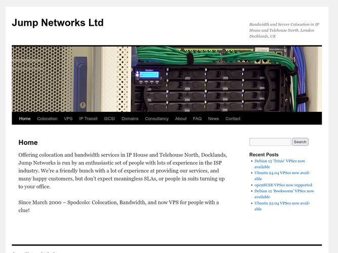 The website screenshot for https://www.jump.net.uk/